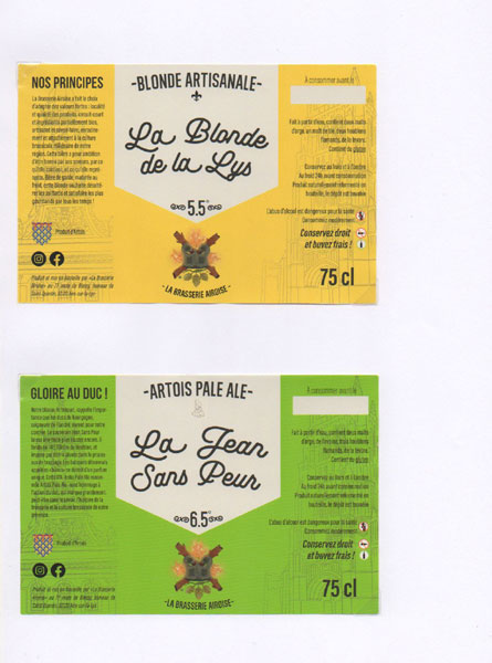 étiquettes de la collection