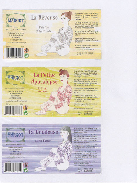 étiquettes de la collection