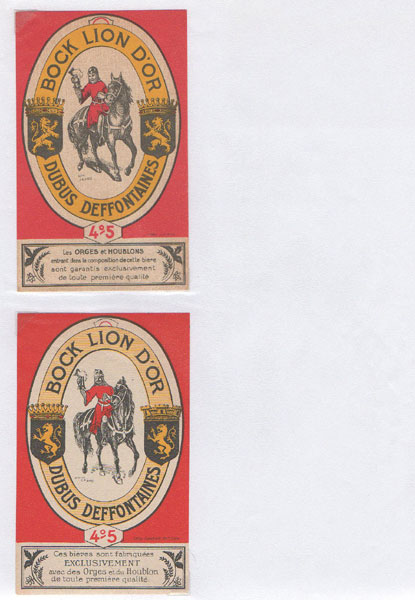 étiquettes de la collection
