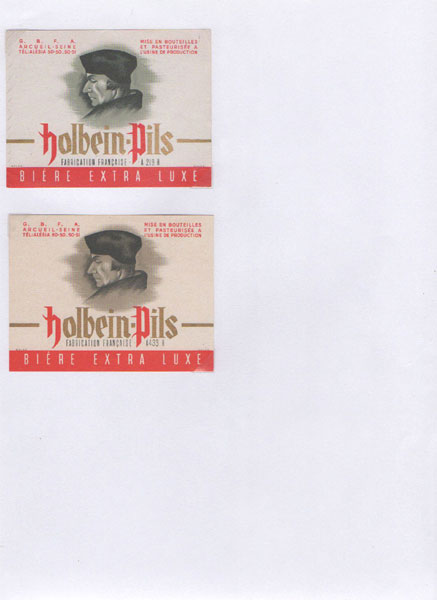 étiquettes de la collection