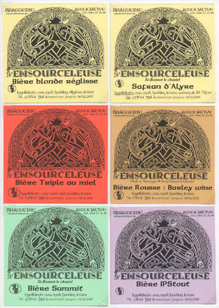 étiquettes de la collection
