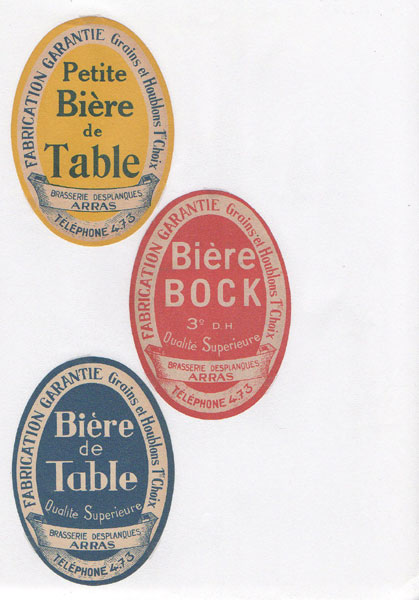 étiquettes de la collection