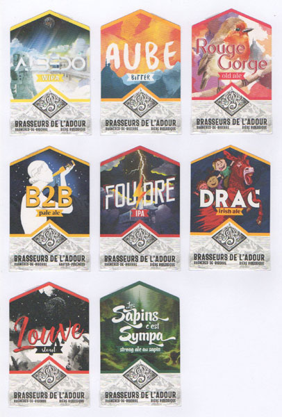 étiquettes de la collection