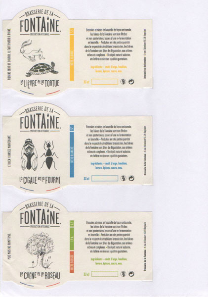 étiquettes de la collection