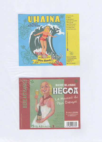 étiquettes de la collection