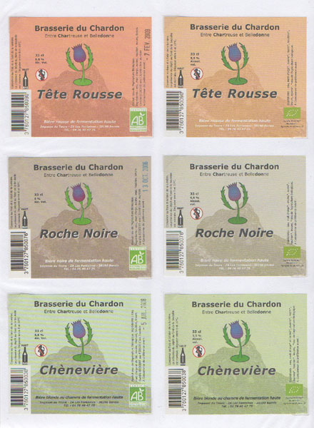 étiquettes de la collection