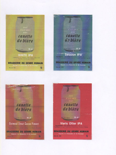 étiquettes de la collection