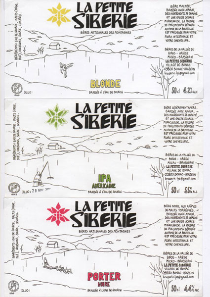 étiquettes de la collection