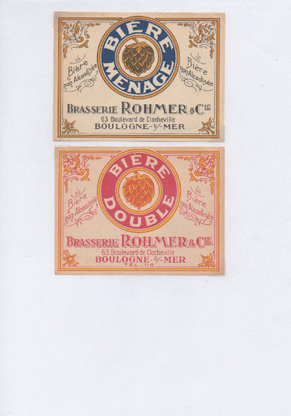 étiquettes de la collection