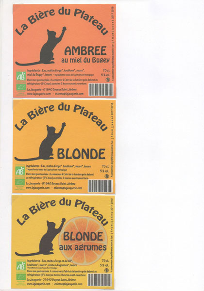 étiquettes de la collection
