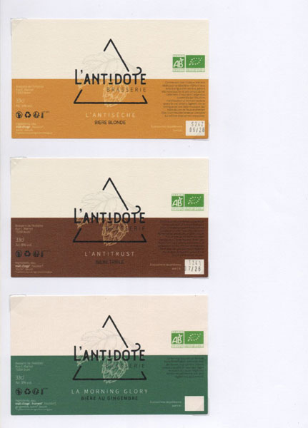 étiquettes de la collection