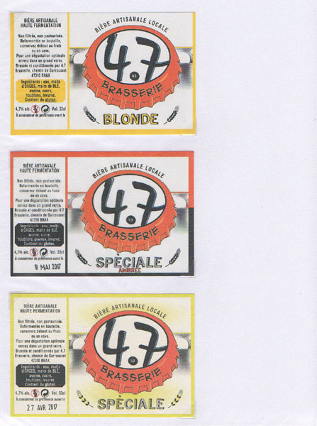 étiquettes de la collection