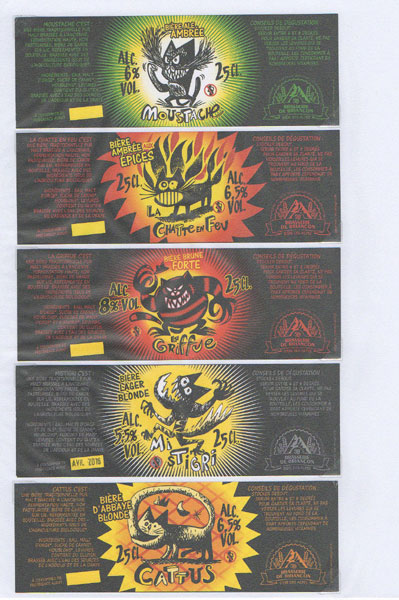 étiquettes de la collection
