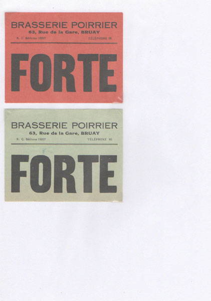 étiquettes de la collection