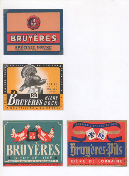 étiquettes de la collection