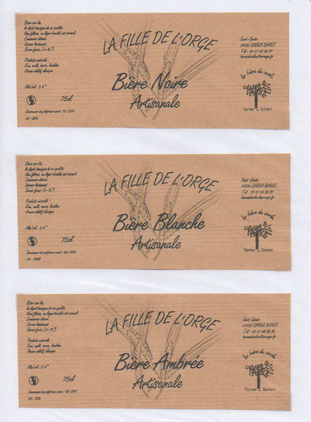 étiquettes de la collection