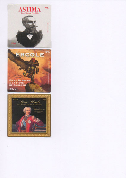 étiquettes de la collection