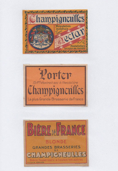 étiquettes de la collection