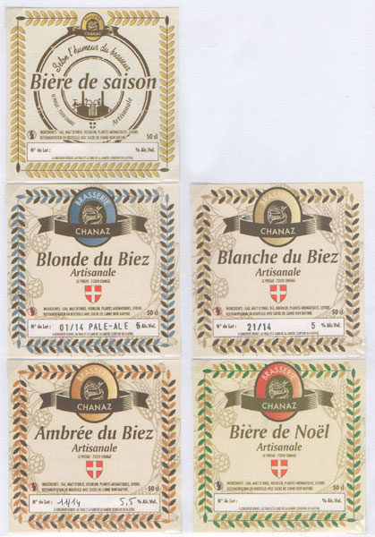 étiquettes de la collection