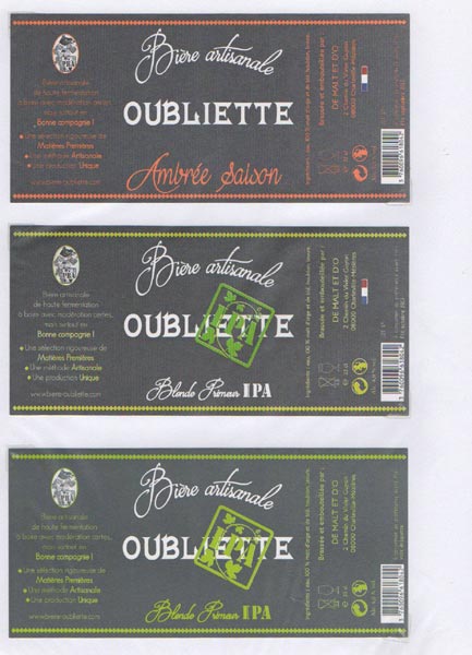 étiquettes de la collection