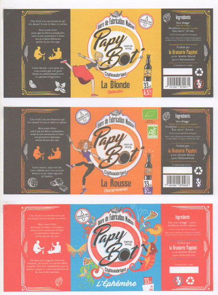 étiquettes de la collection