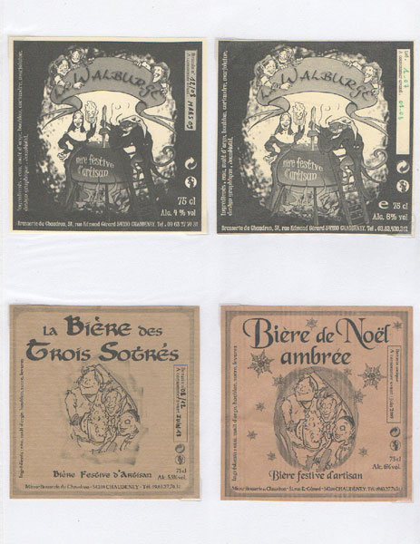 étiquettes de la collection