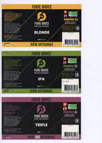 étiquettes de la collection