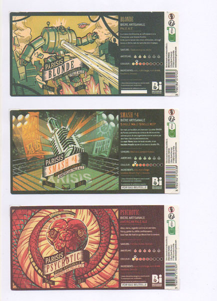 étiquettes de la collection