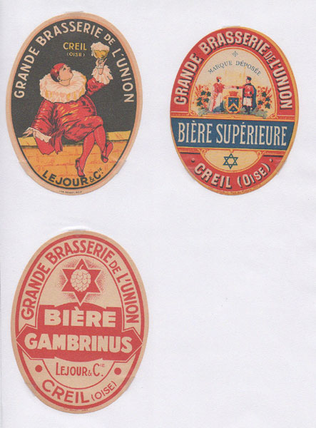 étiquettes de la collection