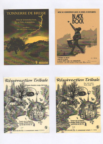 étiquettes de la collection