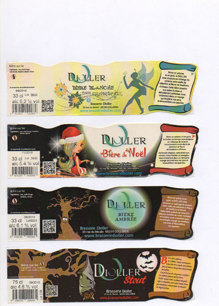 étiquettes de la collection