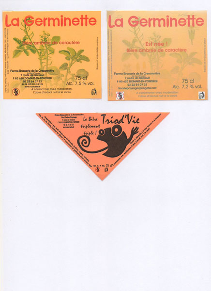 étiquettes de la collection