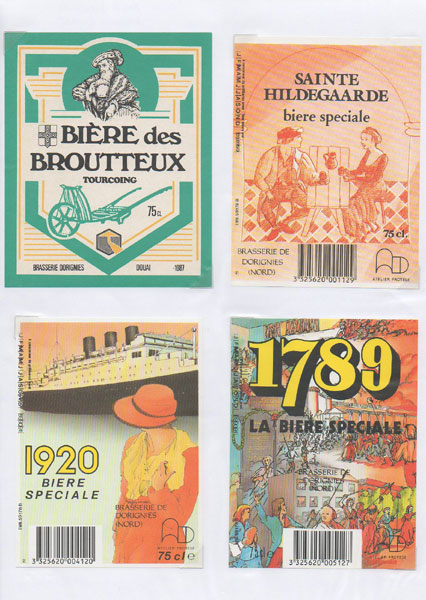étiquettes de la collection