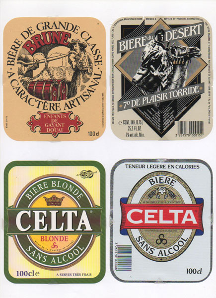 étiquettes de la collection