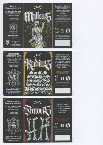 étiquettes de la collection