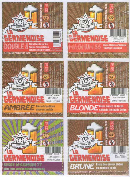 étiquettes de la collection
