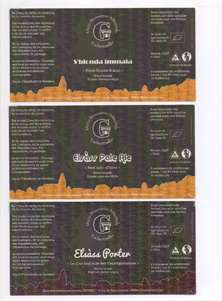 étiquettes de la collection