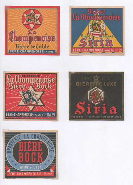 étiquettes de la collection