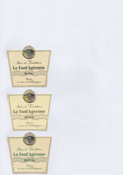 étiquettes de la collection
