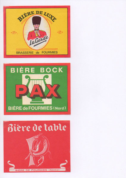 étiquettes de la collection