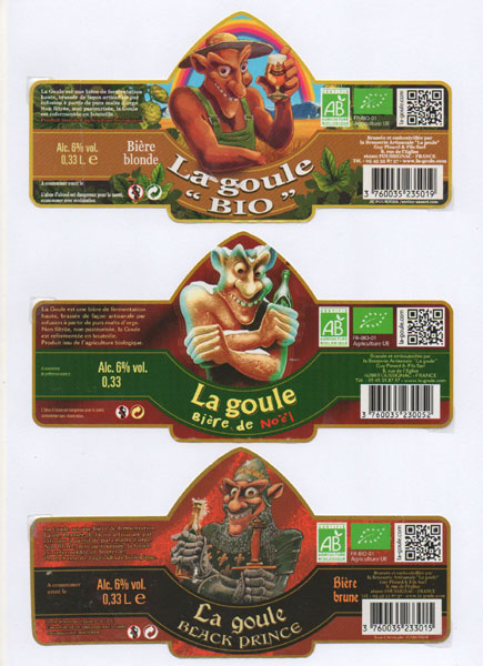 étiquettes de la collection