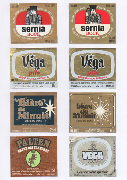 étiquettes de la collection