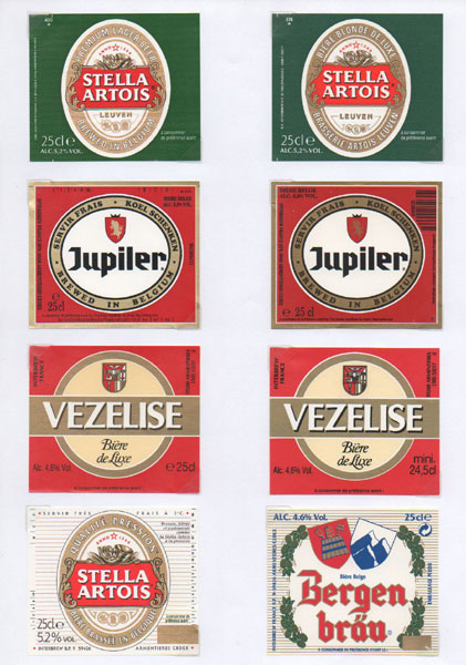étiquettes de la collection