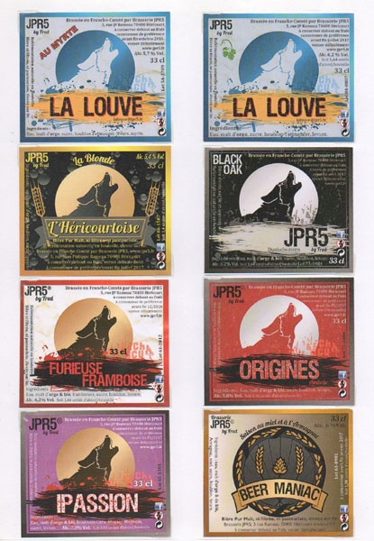 étiquettes de la collection