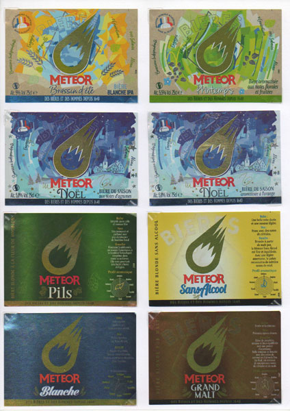 étiquettes de la collection