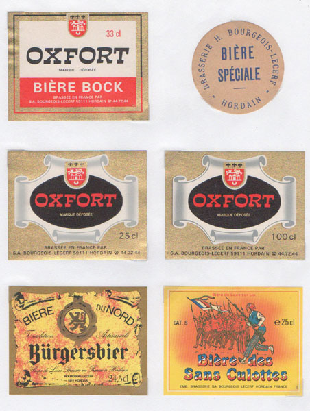 étiquettes de la collection
