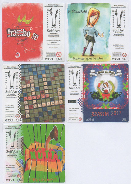 étiquettes de la collection