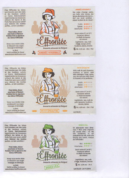 étiquettes de la collection