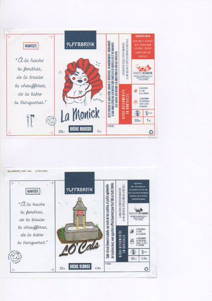 étiquettes de la collection