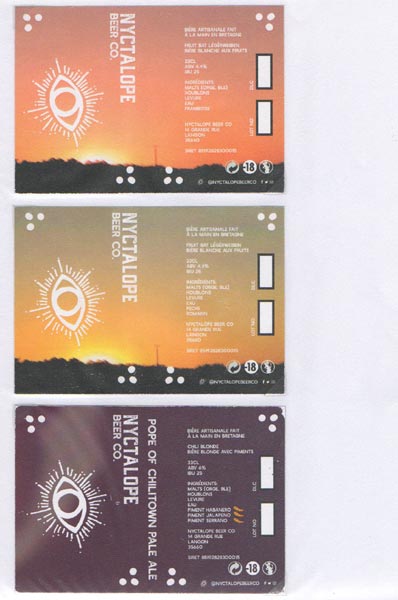 étiquettes de la collection